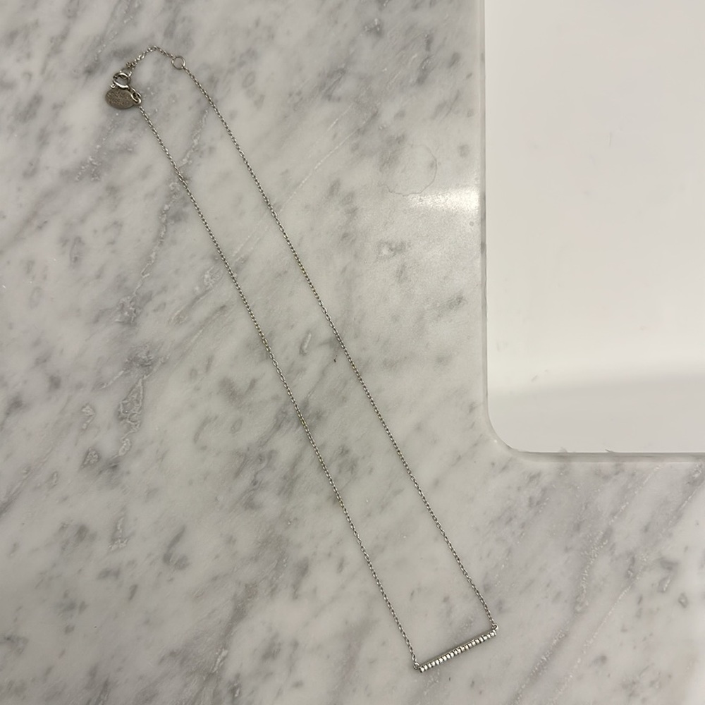 Silver bar necklace